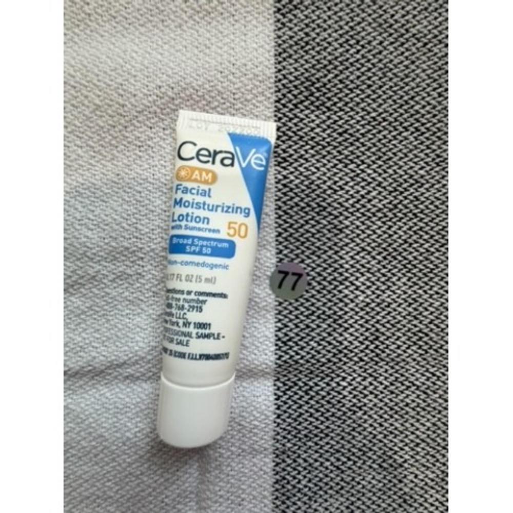 CeraVe AM Facial Moisturizing Lotion SPF 50 Sunscreen Travel Size 0.17 oz 5ml